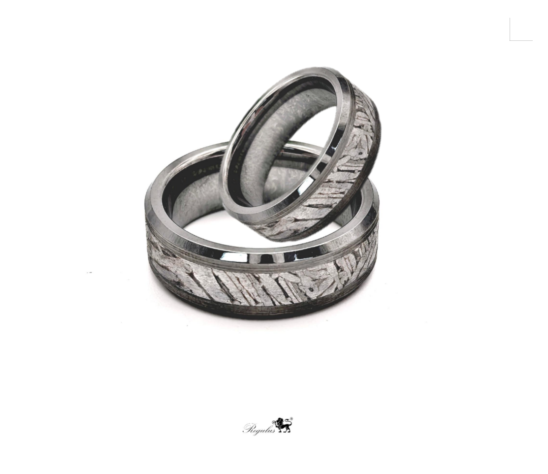 Iron Meteorite Tungsten Ring for Men and Women,space gift