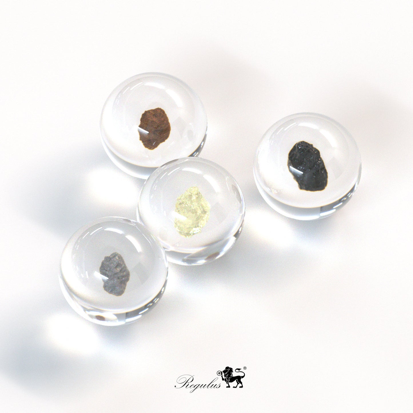Meteorite Specimen crystal ball and Astronaut Model,Desktop Decoration,Natural Meteorite Gift