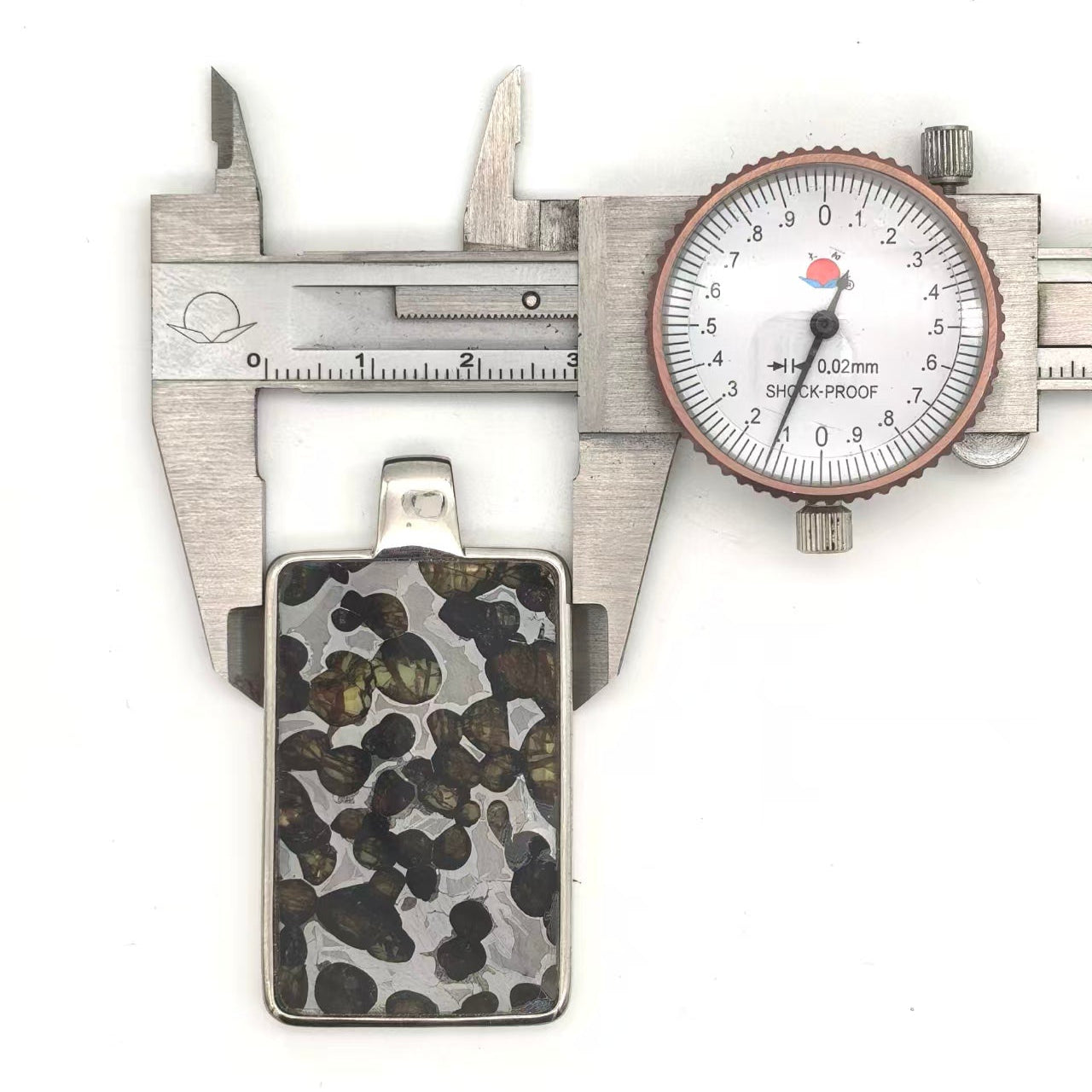 Pallasite Meteorite Pendant: Olive Green Crystal, 4.5 Billion Year Old Gem