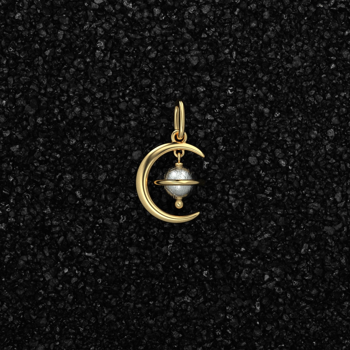 Meteorite Jewelry, Regulus Meteorite Pendent, Cosmic Collection, Sterling silver, 24KGP, COS97-P