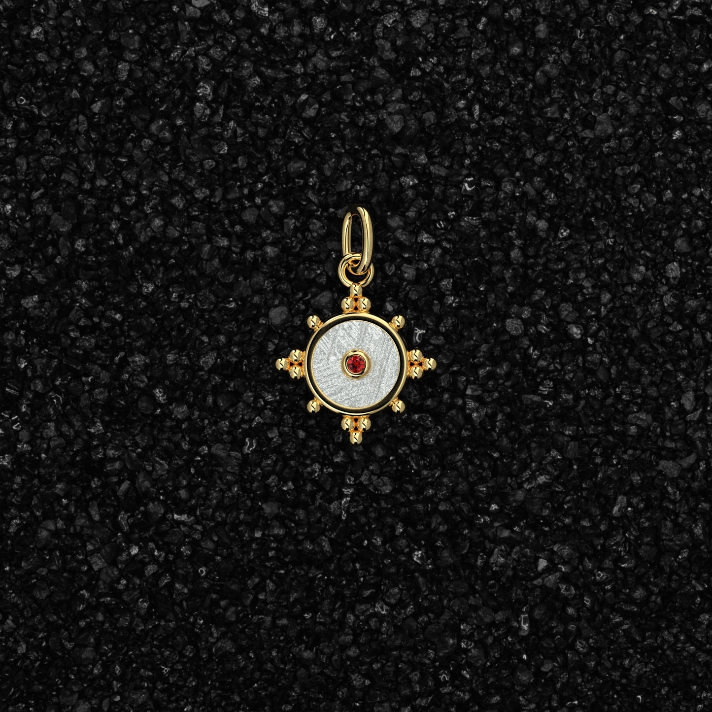 Meteorite Jewelry, Regulus Meteorite Pendent, New Roma Collection, Sterling silver, 24KGP, NR17-P