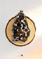 Pallasite Meteorite Pendant, Olive Green Crystal, Stainless Steel