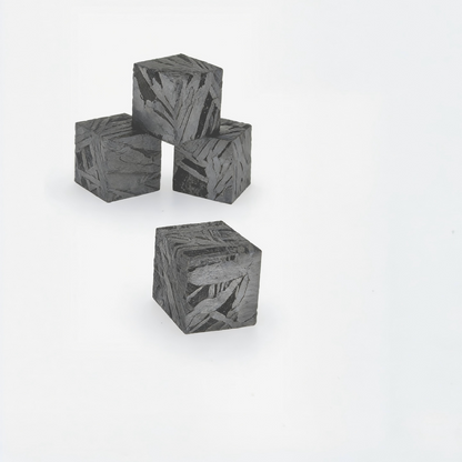 Iron Meteorite Cube, Widmanstätten Pattern, Space Gift