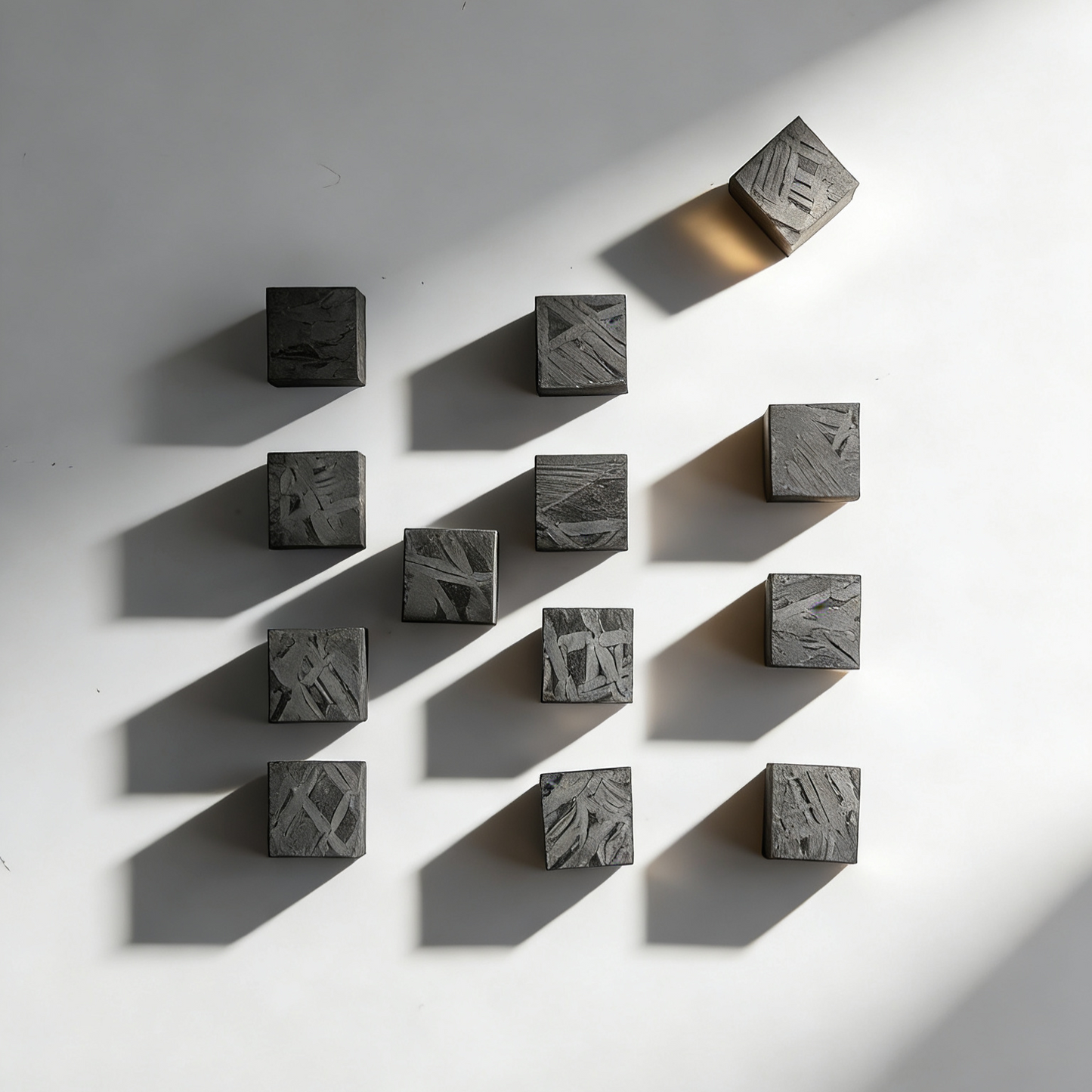 Iron Meteorite Cube, Widmanstätten Pattern, Space Gift