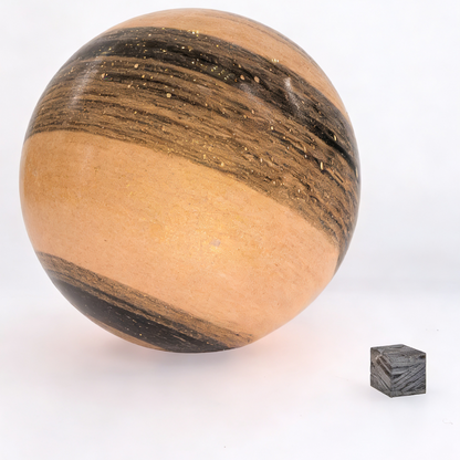 Iron Meteorite Cube, Widmanstätten Pattern, Space Gift