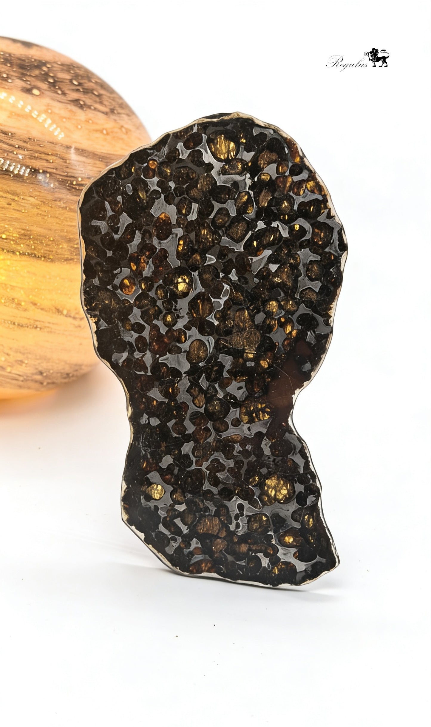 Kenya Pallasite Meteorite Slice,Olive Green Crystal