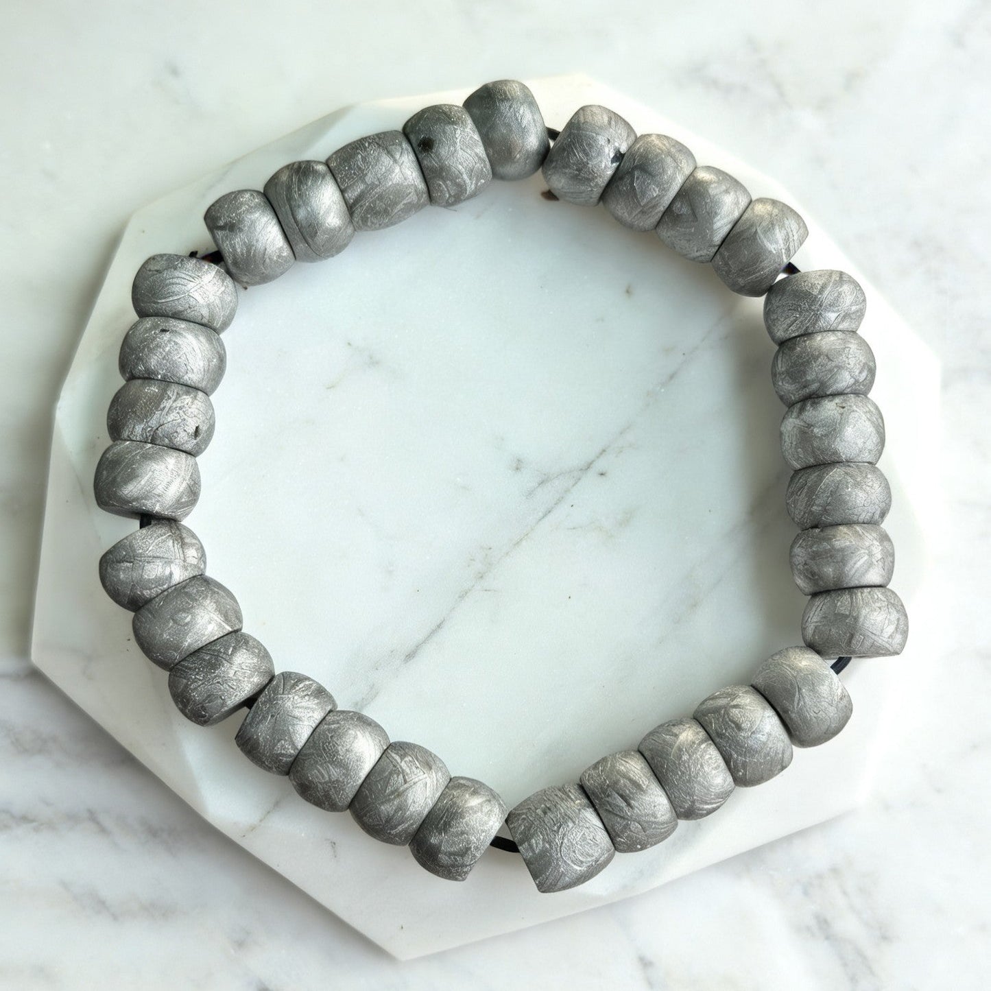 Iron Meteorite Muonionalusta Meteorite Bracelet: 4.5 Billion Year Old Cosmic Jewelry wrist size 19cm