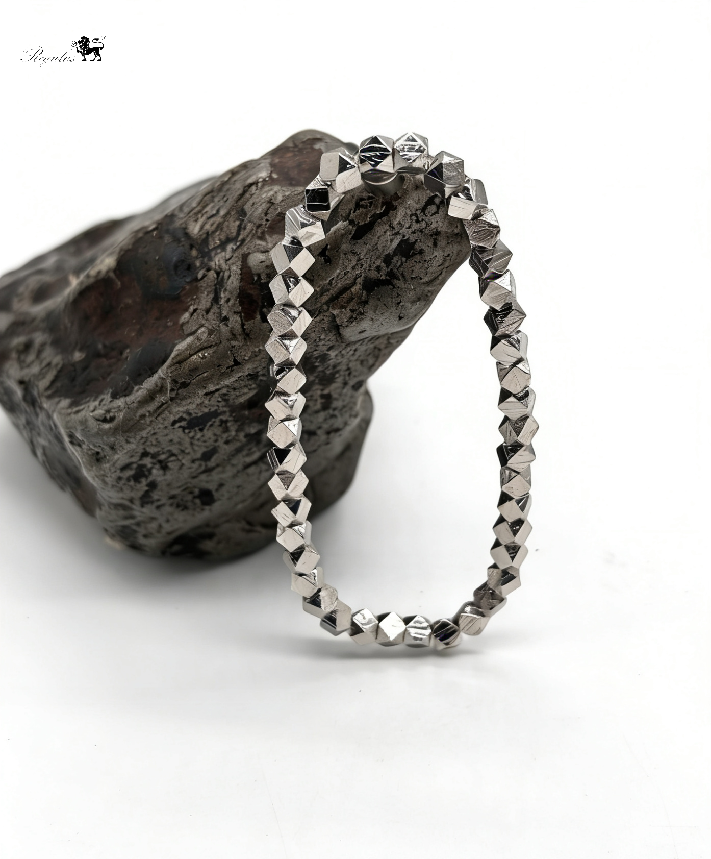 Iron Meteorite Cube Bracelet, 4.5 Billion Year Old Space Rock, Geometric Anniversary Gift