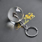 Meteorite Key chain,Campo Del Cielo iron meteorite Inside Crystal Ball,Outer Space Gift