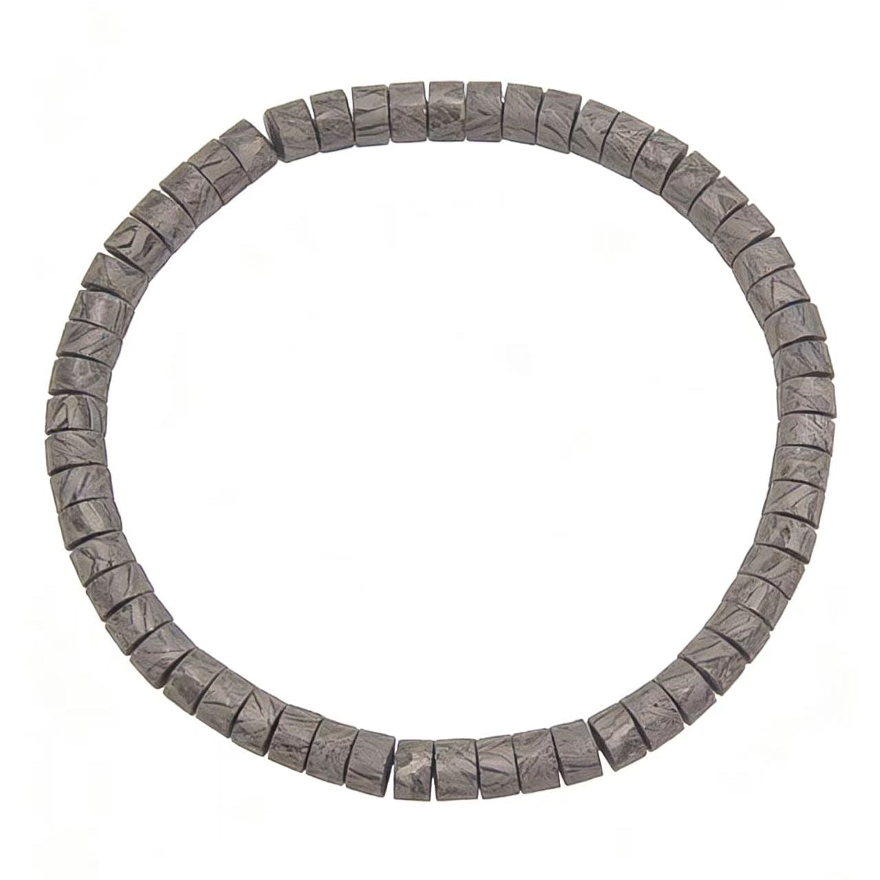 Widmanstätten Iron Meteorite Bracelet, 4.5 Billion Year Old Cosmic Jewelry