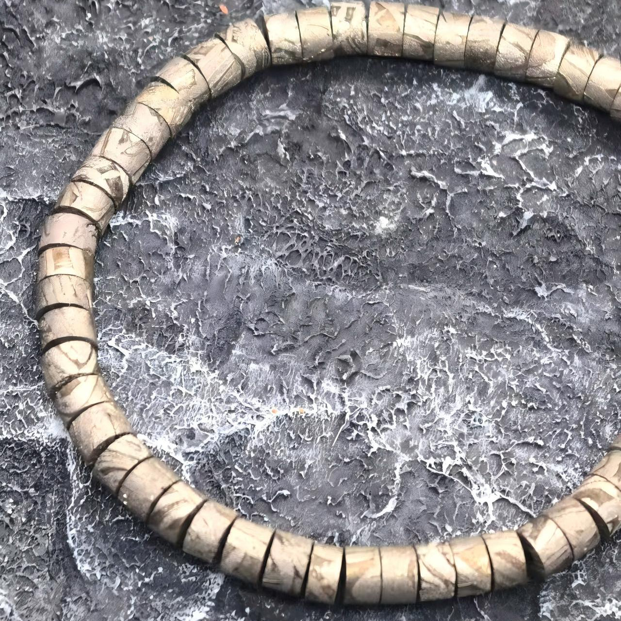 Widmanstätten Iron Meteorite Bracelet, 4.5 Billion Year Old Cosmic Jewelry