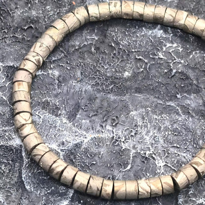 Widmanstätten Iron Meteorite Bracelet, 4.5 Billion Year Old Cosmic Jewelry