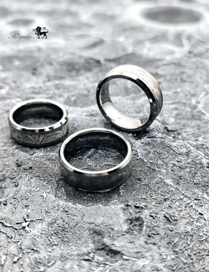Iron Meteorite Tungsten Ring for Men and Women,space gift