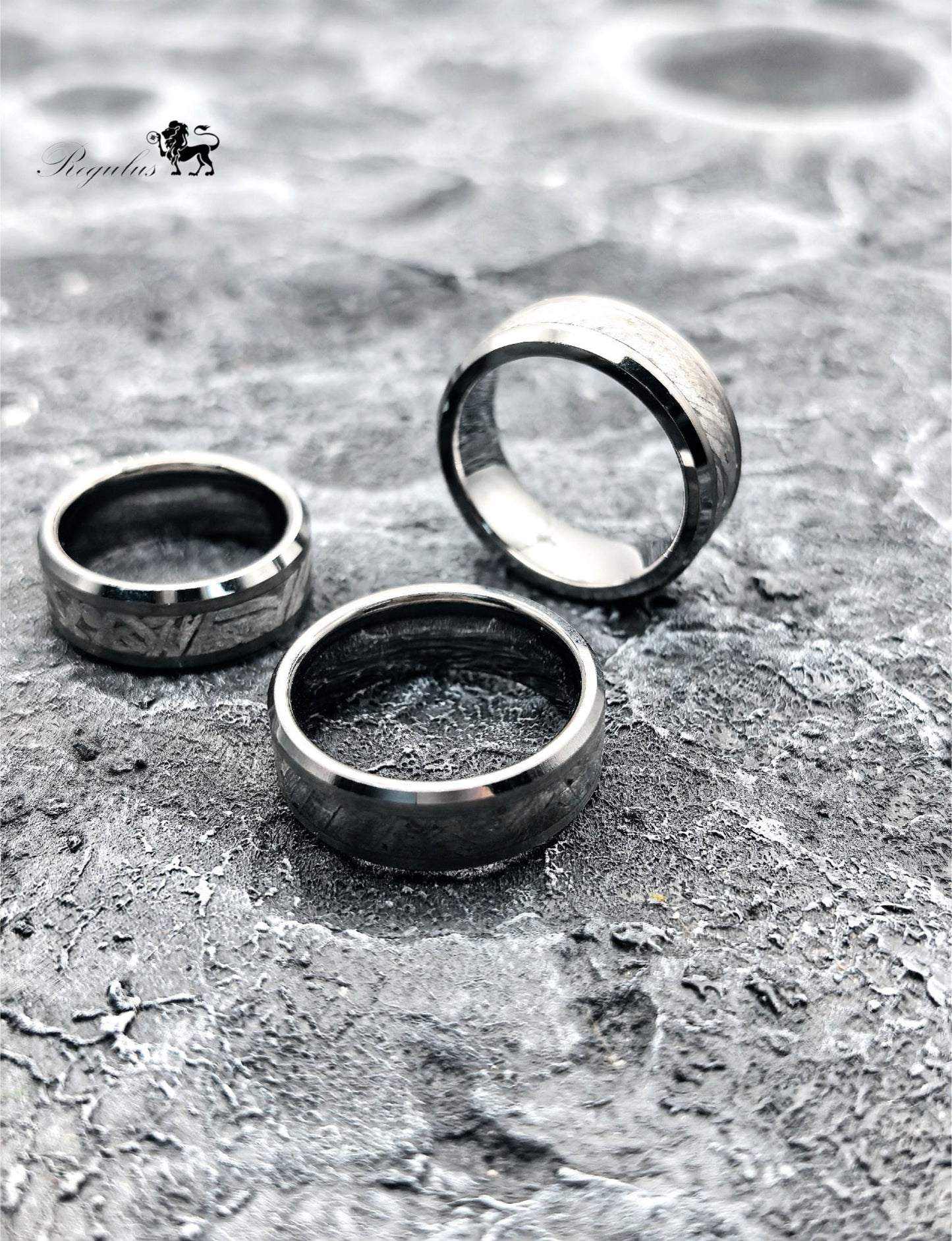 Iron Meteorite Tungsten Ring for Men and Women,space gift