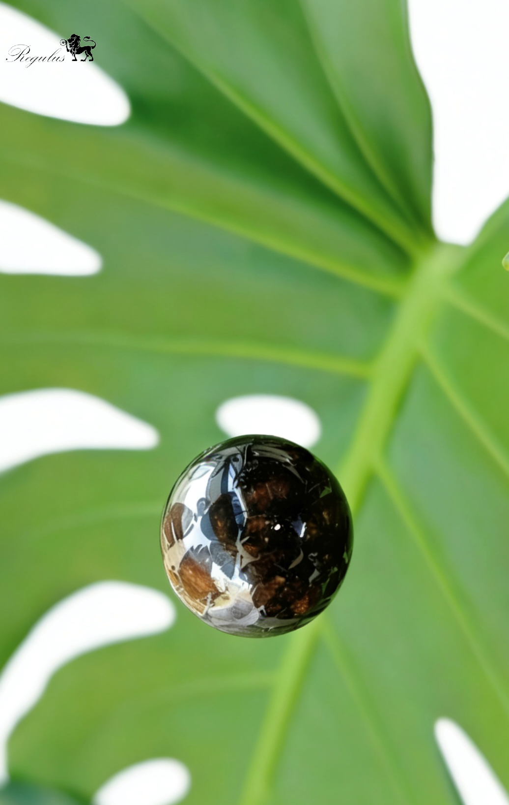 Pallasite Meteorite Ball, Around 2.5cm, Cosmic Gift,Space Rock Crystal Ball,Mineral Specimen