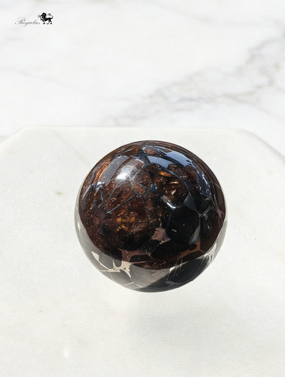 Pallasite Meteorite Ball, Around 2.5cm, Cosmic Gift,Space Rock Crystal Ball,Mineral Specimen