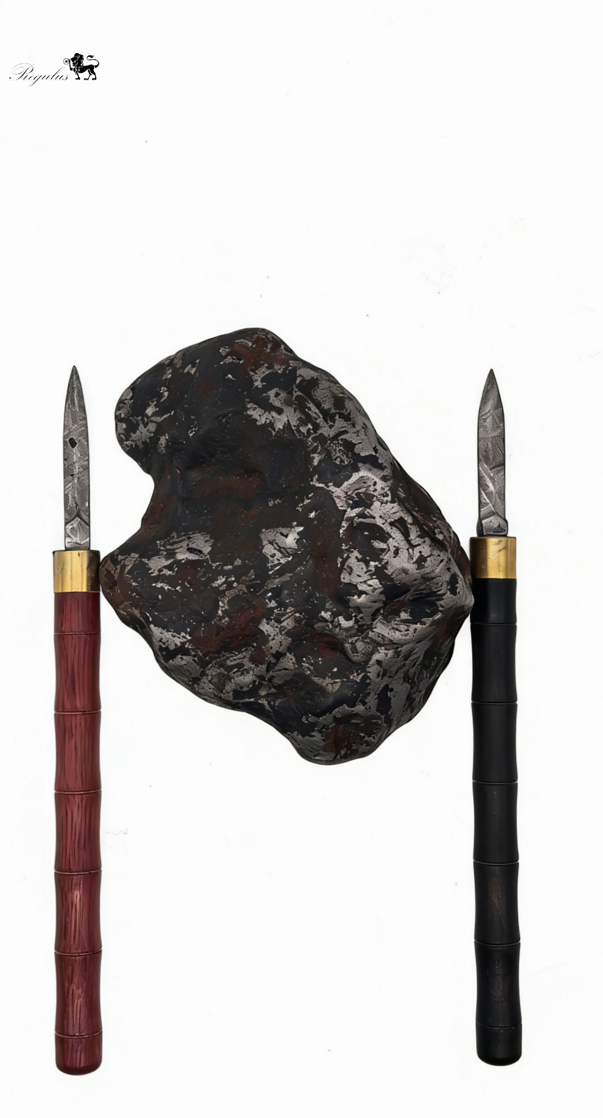 Handmade Muonionalusta Meteorite Tea Knife, Cosmic Widmanstätten Pattern, Natural Wood Handle,Around 16cm