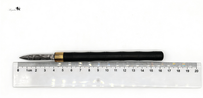 Handmade Muonionalusta Meteorite Tea Knife, Cosmic Widmanstätten Pattern, Natural Wood Handle,Around 16cm