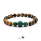 Malachite Bracelet,Tiger's Eye Bracelet,Healing Meditation Balance facet Bracelet-Spiritual Protection Inner Peace Anxiety Relief Gift