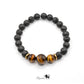 Lava Stone Beads Bracelet,Natural Tigers Eye Stone Healing Meditation Balance Bracelet-Spiritual Protection Inner Peace Anxiety Relief Gift