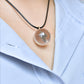 Meteorite Crystal Ball pendant,Campo Del Cielo iron meteorite Inside Crystal Ball,Outer Space Gift