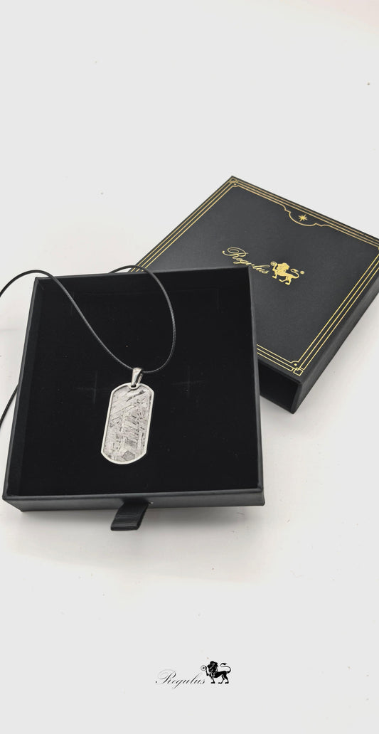 Natural Iron Meteorite Pendant Necklace: Space Jewelry Gift