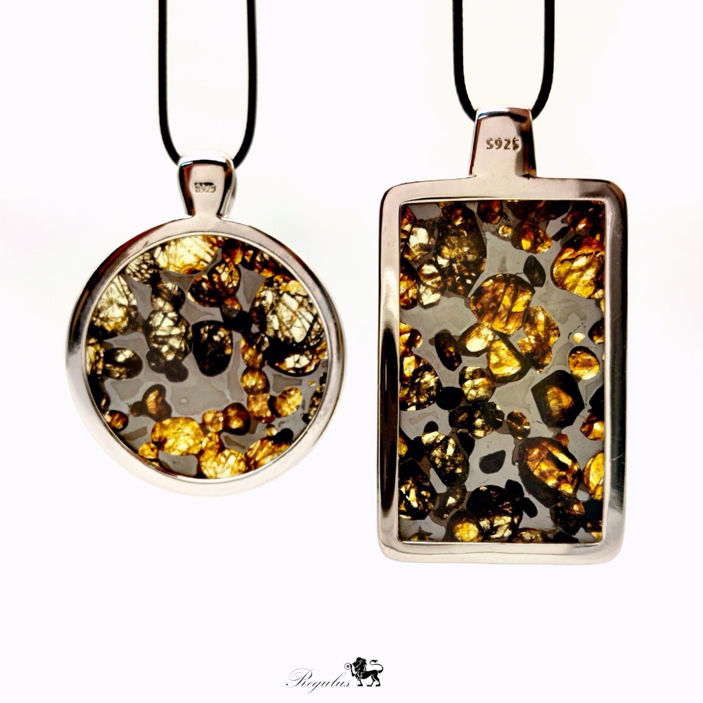 Pallasite Meteorite Pendant: Olive Green Crystal, 4.5 Billion Year Old Gem