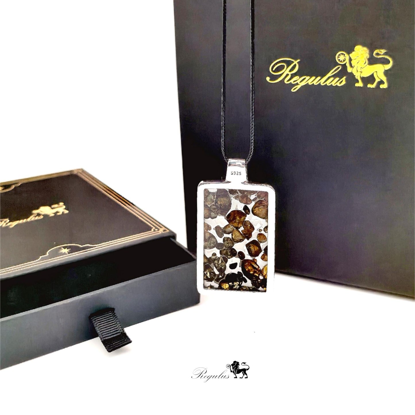 Pallasite Meteorite Pendant: Olive Green Crystal, 4.5 Billion Year Old Gem