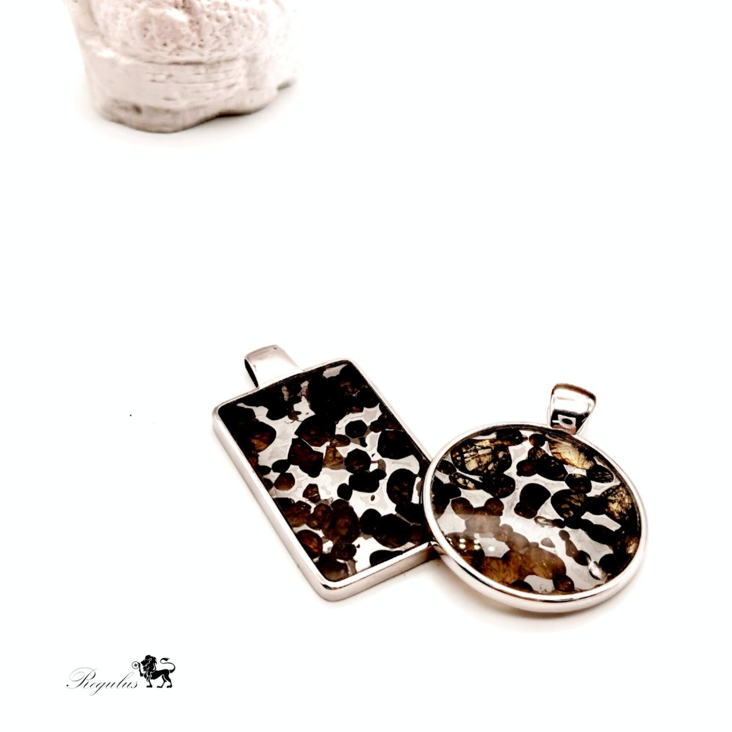 Pallasite Meteorite Pendant: Olive Green Crystal, 4.5 Billion Year Old Gem
