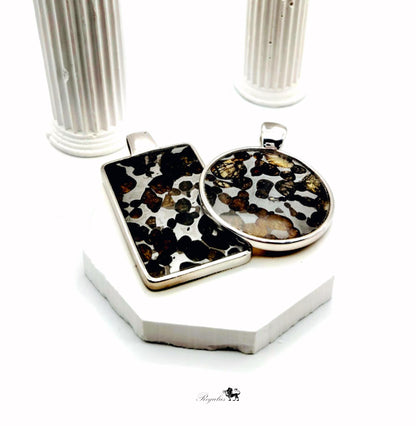 Pallasite Meteorite Pendant: Olive Green Crystal, 4.5 Billion Year Old Gem