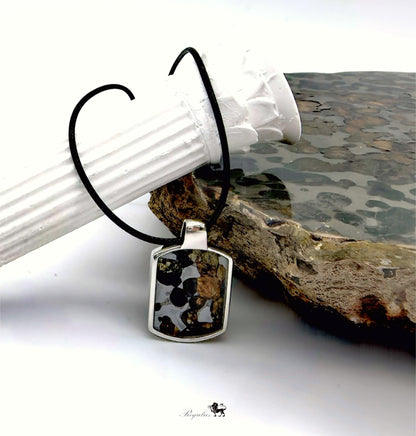 Pallasite Meteorite Pendant: 4.5 Billion Year Old Crystal Jewelry