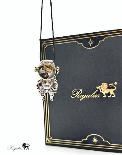 Pallasite Meteorite Pendant，Olive Crystal Space Jewelry