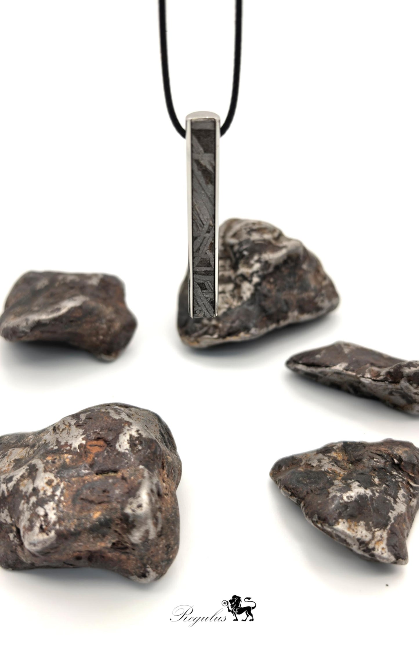 Iron Meteorite Aletai Meteorite Pendant: Natural Space Jewelry
