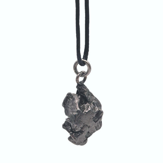 Aletai Iron Meteorite Pendant, Raw Cosmic Specimen