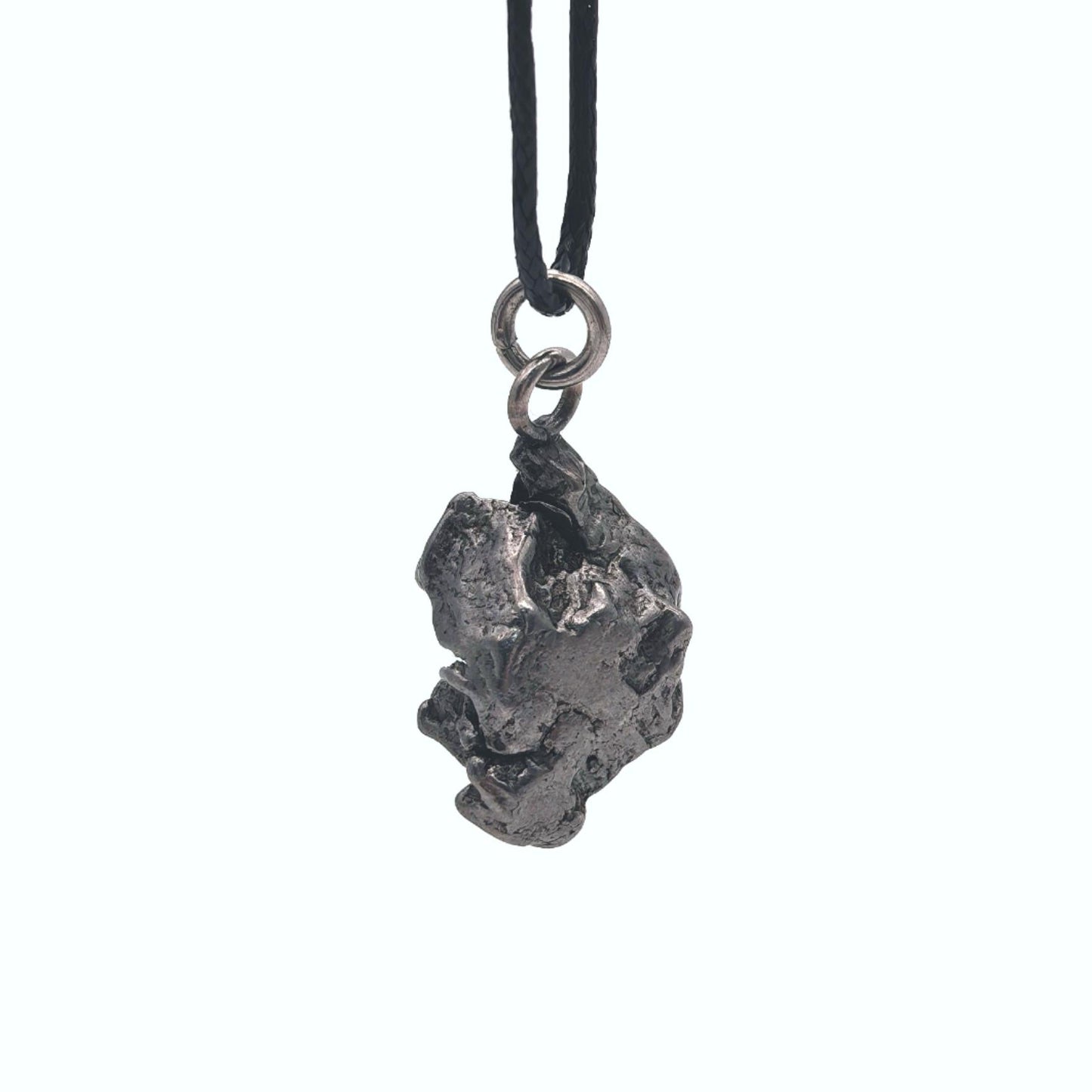 Aletai Iron Meteorite Pendant, Raw Cosmic Specimen