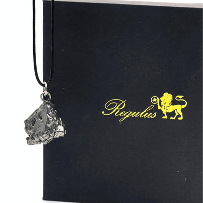 Aletai Iron Meteorite Pendant, Raw Cosmic Specimen