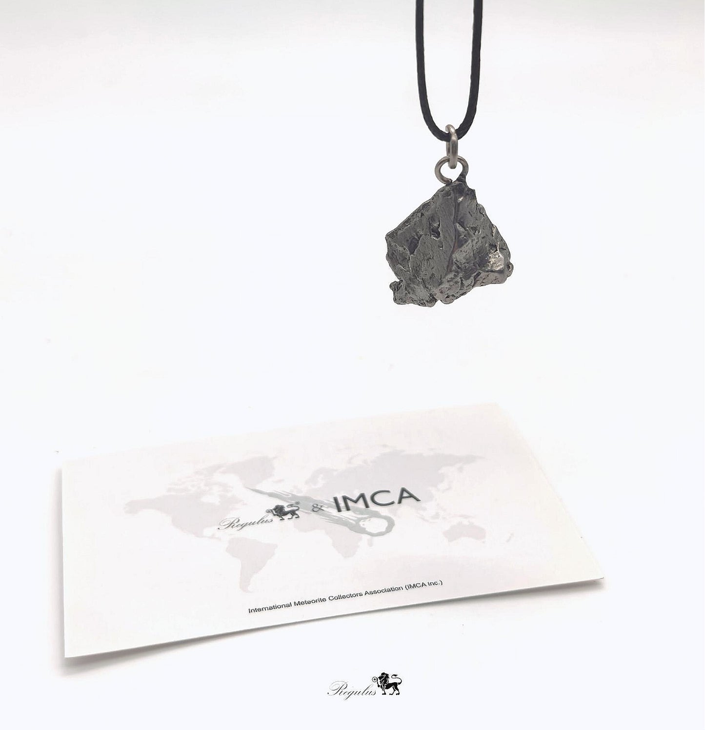 Aletai Iron Meteorite Pendant, Raw Cosmic Specimen