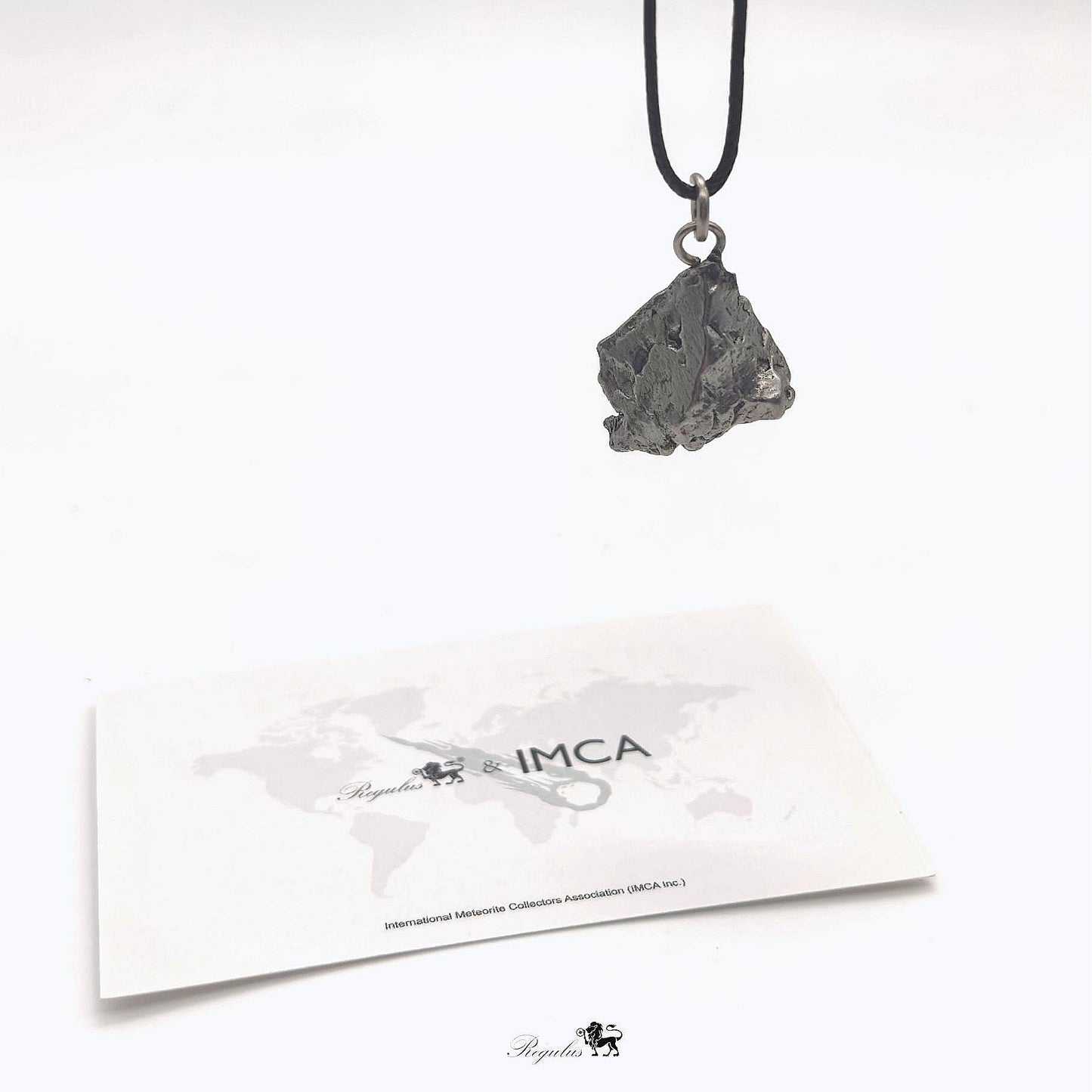 Aletai Iron Meteorite Pendant, Raw Cosmic Specimen