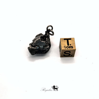 Aletai Iron Meteorite Pendant, Raw Cosmic Specimen