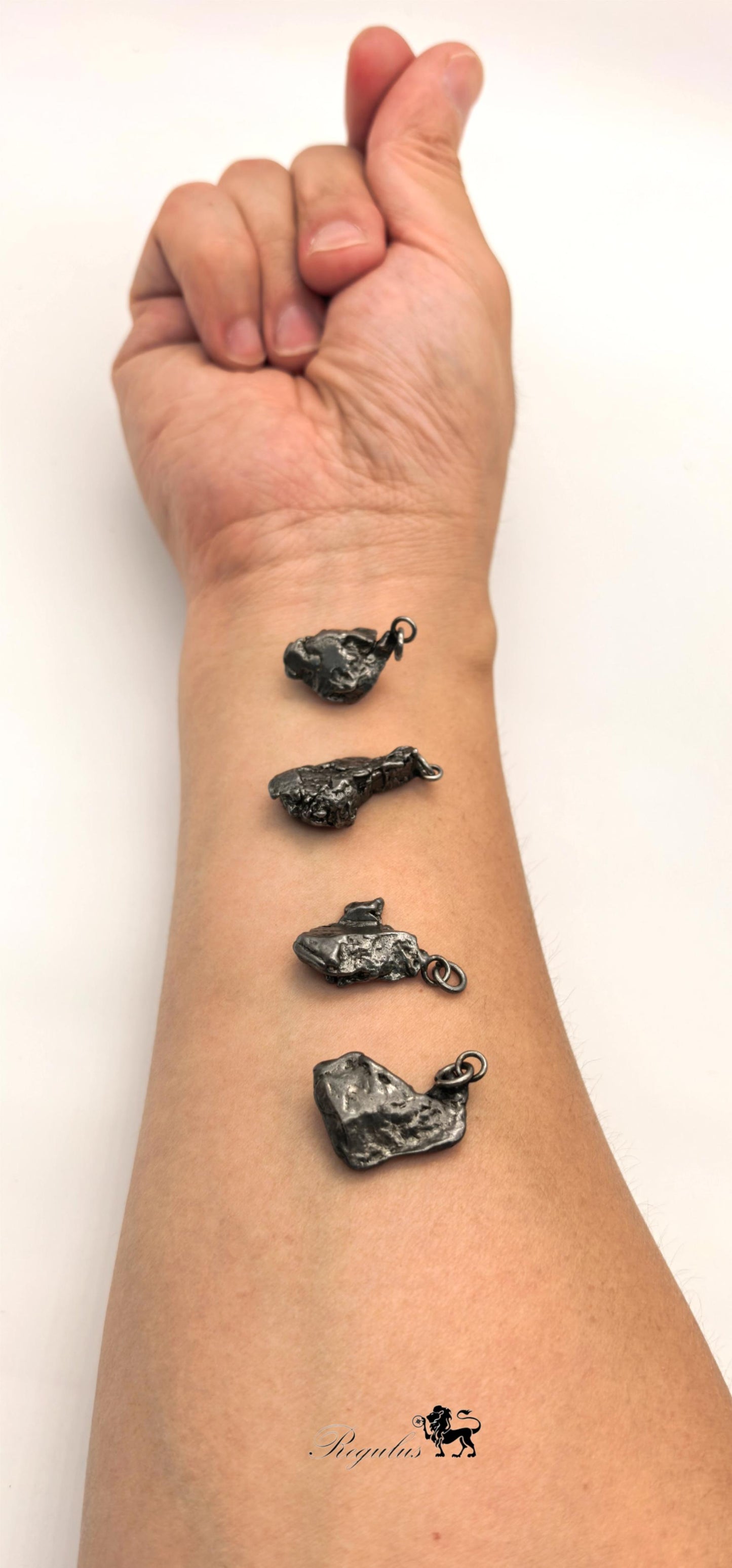 Aletai Iron Meteorite Pendant, Raw Cosmic Specimen