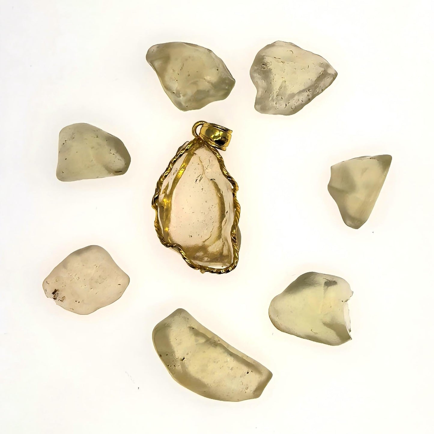 Tektites,Pendant,Meteorite,About 2-3cm,Glass meteorite wrapped in 925 silver,Libya Natural Glass,For man/woman,holiday gift